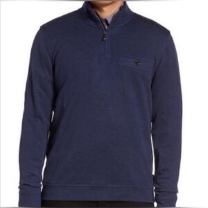 Ted Baker London Navy Blue Valerio Sweater Half Zip Pullover Size 4 Men's Large